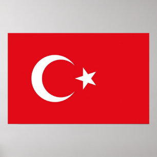 Poster avec le drapeau de la Turquie
