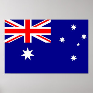 Poster avec le drapeau de l'Australie