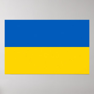 Poster avec le drapeau de l'Ukraine