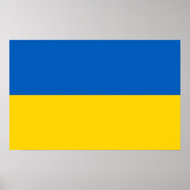 Poster avec le drapeau de l'Ukraine (Devant)