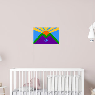 Poster avec le drapeau de Manitou Springs, Colorad