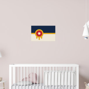 Poster avec le drapeau de Tulsa, Oklahoma