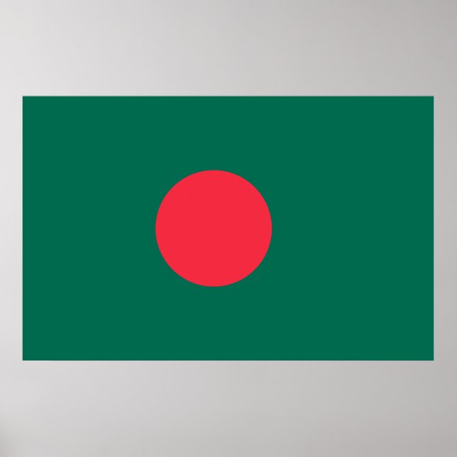 Poster avec le drapeau du Bangladesh (Devant)