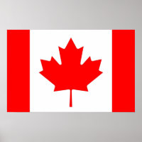 Poster avec le drapeau du Canada