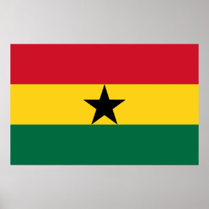 Poster avec le drapeau du Ghana