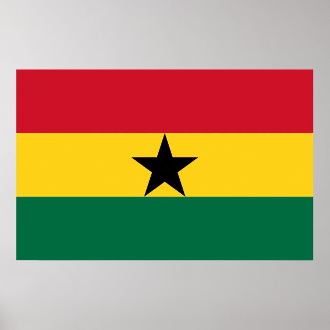 Poster avec le drapeau du Ghana (Devant)