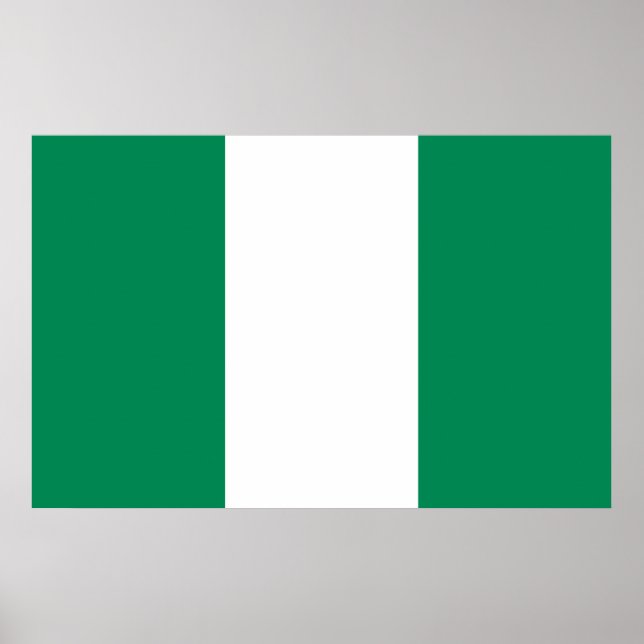 Poster avec le drapeau du Nigeria (Devant)
