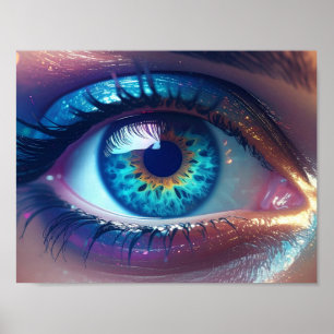 Poster avec l'oeil d'amour de la sagesse profonde