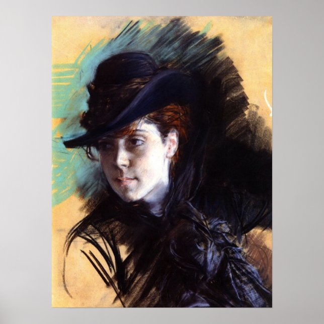 Poster Avec Peinture Giovanni Boldini (Devant)