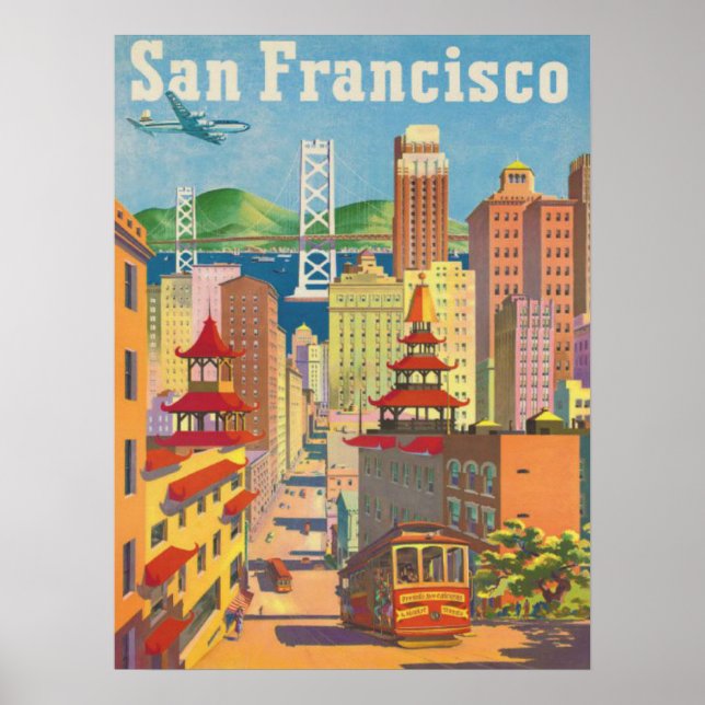 Poster avec Vintage San Francisco Motive (Devant)