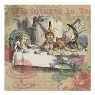 Poster Aventures d'Alice au pays des merveilles Art de la