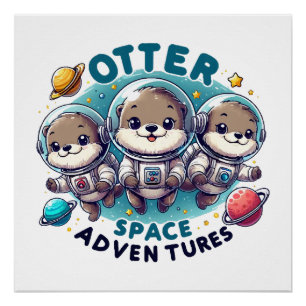 Poster Aventures spatiales de la loutre