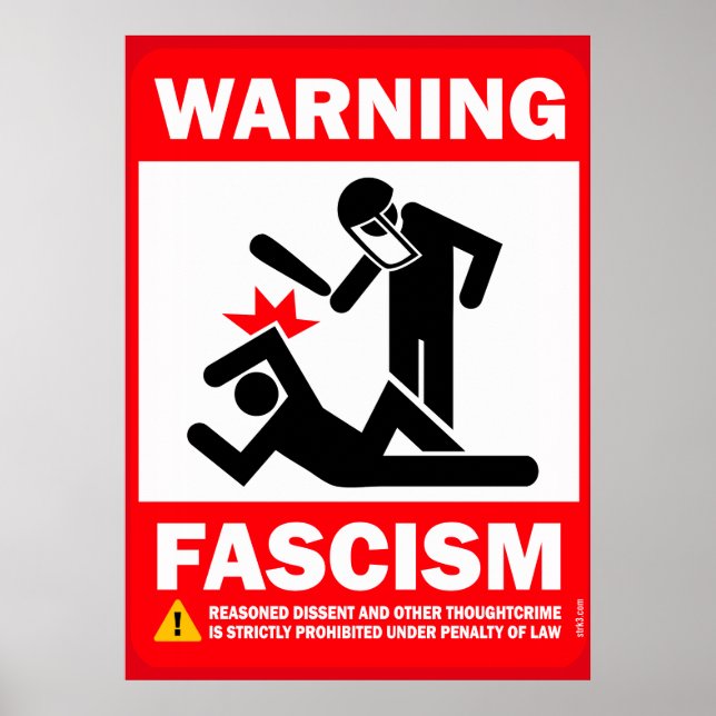 Poster Avertissement : fascisme (Devant)