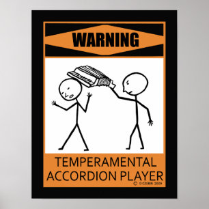 Poster Avertissement Joueur d'accordiation temporaire