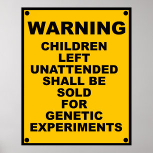 Poster Avertissement ~ Les Enfants Seront Vendu ~ Spots A