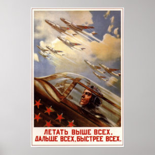 Poster Aviation soviétique 1954 de l'URSS