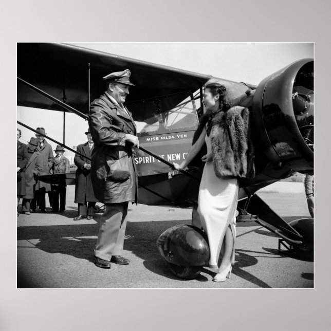 Poster Aviatrix chinois, 1939 (Devant)