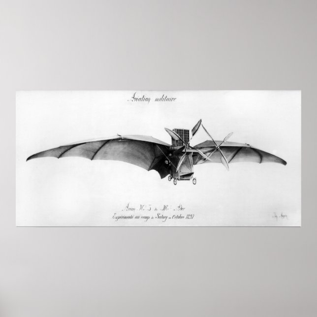 Poster Avion III, "La chauve-souris" (Devant)