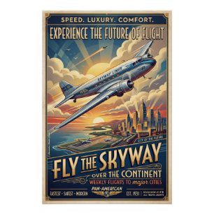 Poster Avion streamline