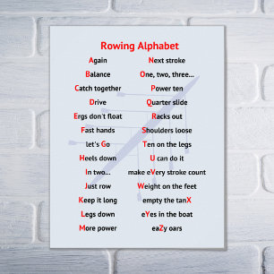 Poster Aviron Alphabet fun A à Z sports