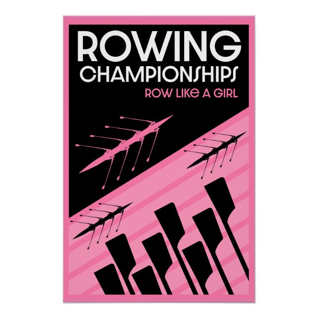 Poster Aviron international féminin (Devant)