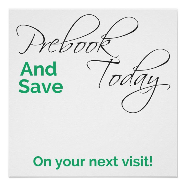 Poster Avis de préréservation personnalisable (Devant)