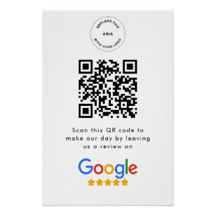 Poster Avis Google   Code QR de lien de révision d'entrep