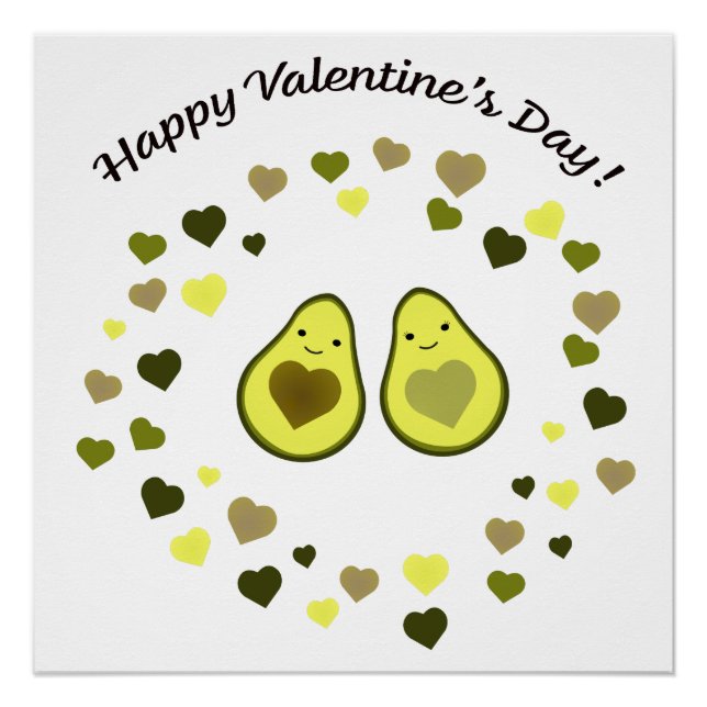 Poster Avocado Valentine (Devant)