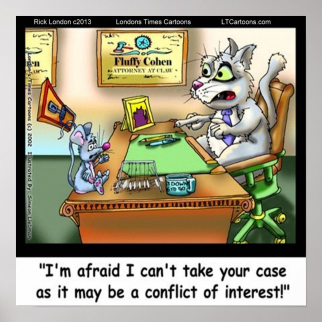 Poster Avocat Fluffy Cohen @Claw Affichiste Avocat Félin (Devant)