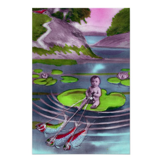Poster Avril Fool Carte Postale Vintage (Devant)