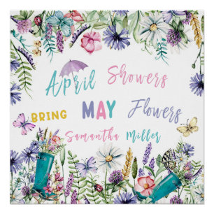 Poster Avril pleut, mai fleurit