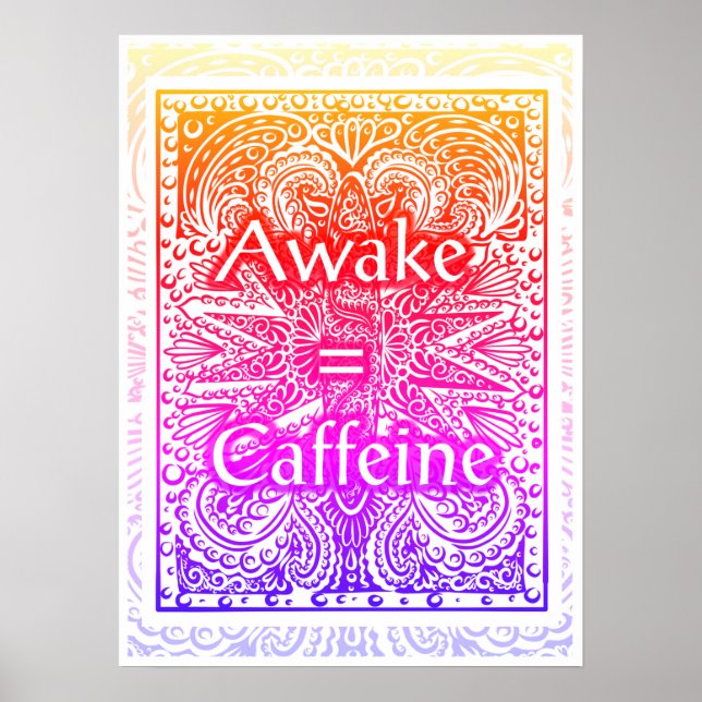 Poster Awake=Caféine - Citation positive (Devant)