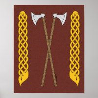 Axes danois/viking traversés par une plaque
