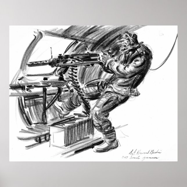 Poster B-17 Waist Gunner 1942 (Devant)