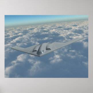 Poster B-2 Bomber Above the Clouds
