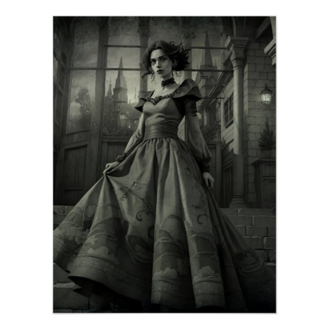 Poster B&W Lady (Devant)