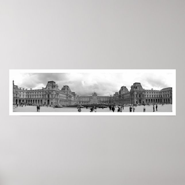 Poster B&W Louvre Panoramique (Devant)
