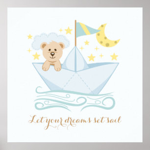 Poster Baby Bear Nursery Wall Art