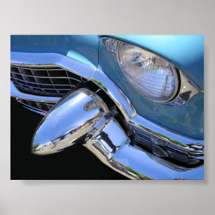 Poster Baby Blue 55 Cadillac