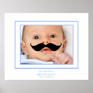Poster Baby Boy avec Moustache Little Shaver Photo person