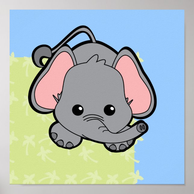 Poster Baby Elephant Cutie (Devant)