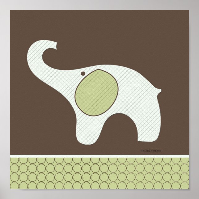 Poster Baby Elephant Room (Devant)