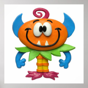 Poster Baby Monster Baby Girl Shower Nursery