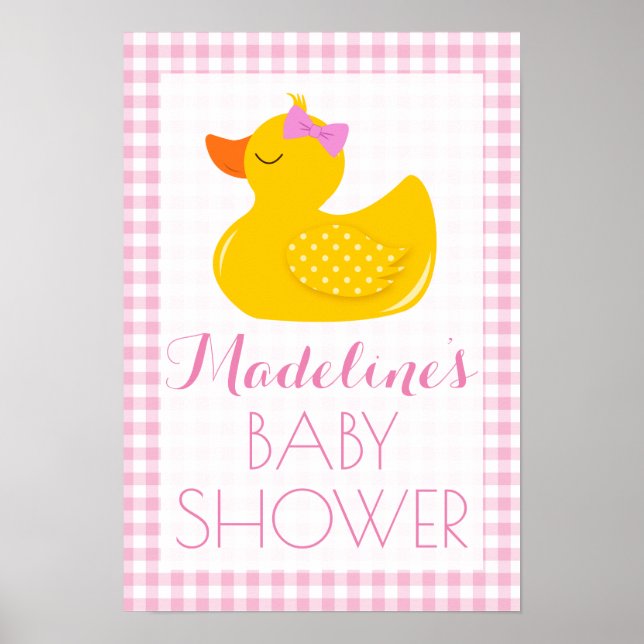 Poster Baby shower en caoutchouc (Devant)