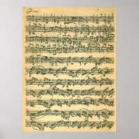 Bach Chaconne Première page Manuscrit Télécopieur