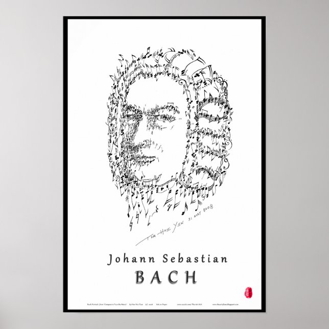 Poster Bach Face à la musique (Devant)