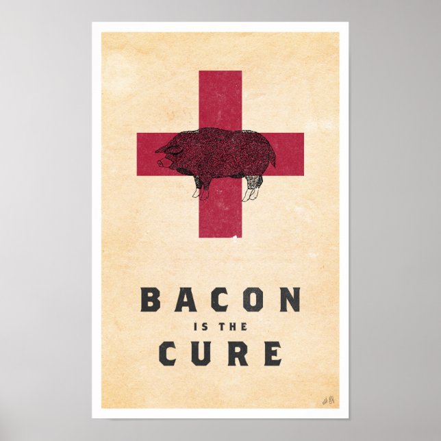 Poster Bacon is the Cure (Devant)