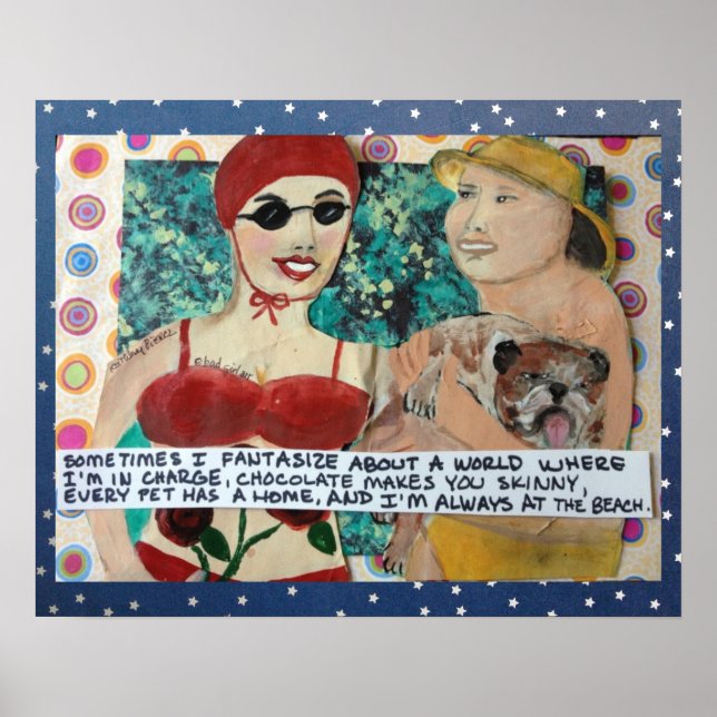 POSTER BAD GIRL ART - PARFOIS JE FANTASTIQUE SUR UN MONDE (Devant)