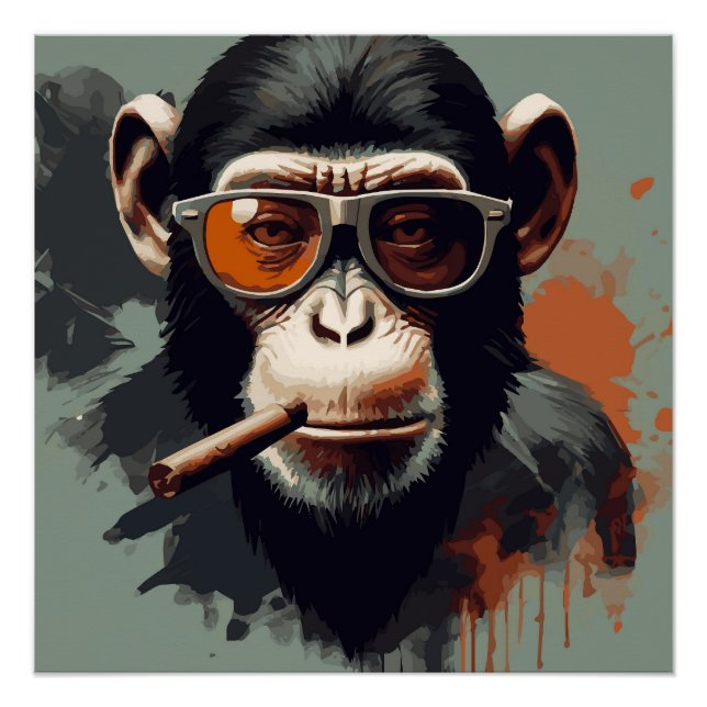Poster Badass  Monkey (Devant)