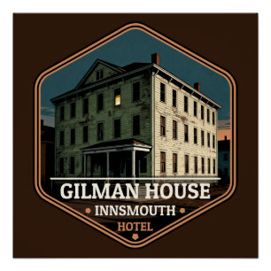 Poster Badge de voyage vintage de l'hôtel Innsmouth Gilma